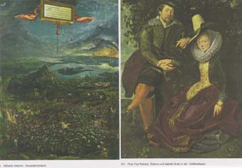 Left: Alexanderschlacht, Right: Rubens and Isabella Brant in the honeysuckle arbour